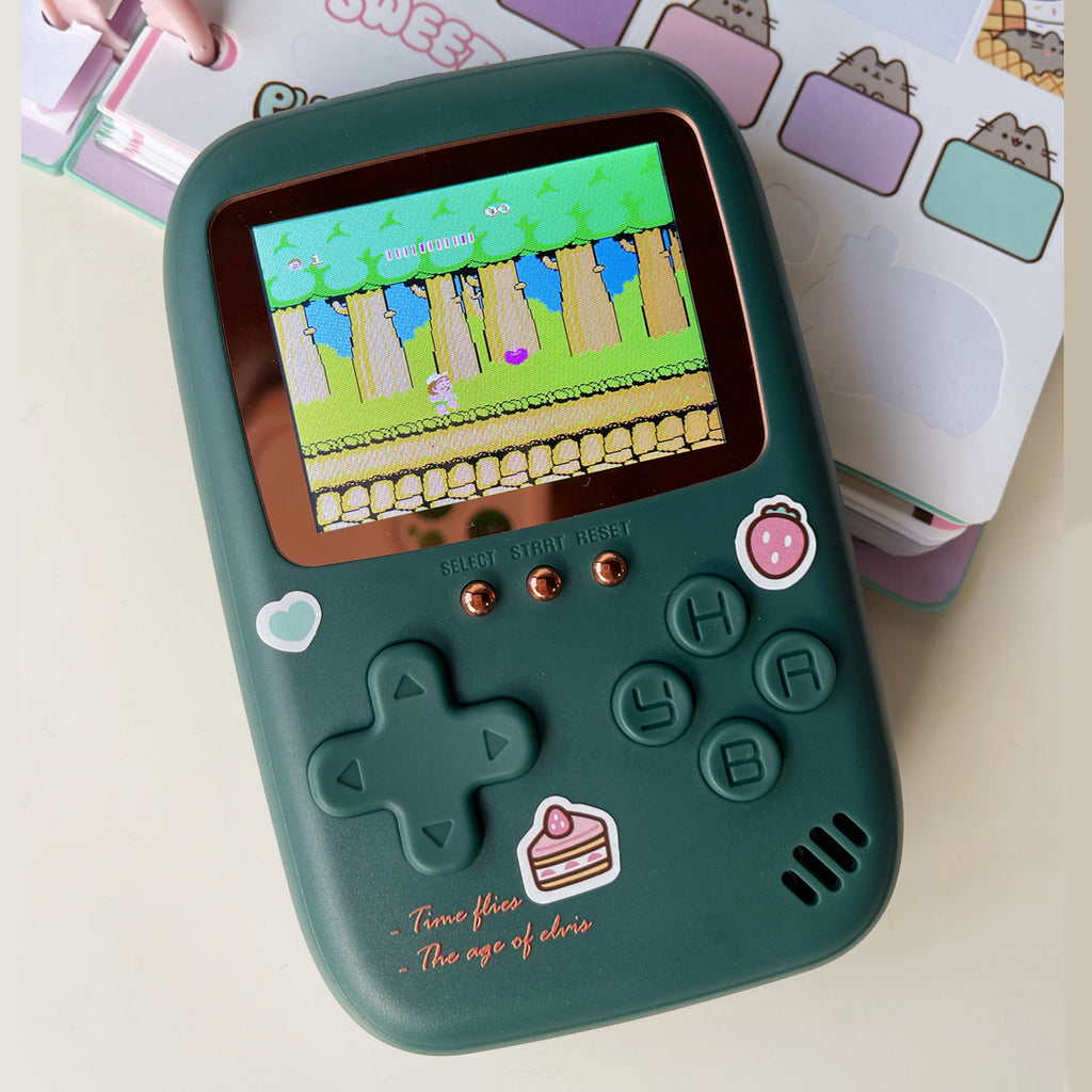 Cargador Portátil Con Videojuegos Retro Verde