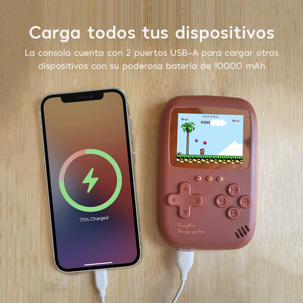 Cargador Portátil Con Videojuegos Retro Granada