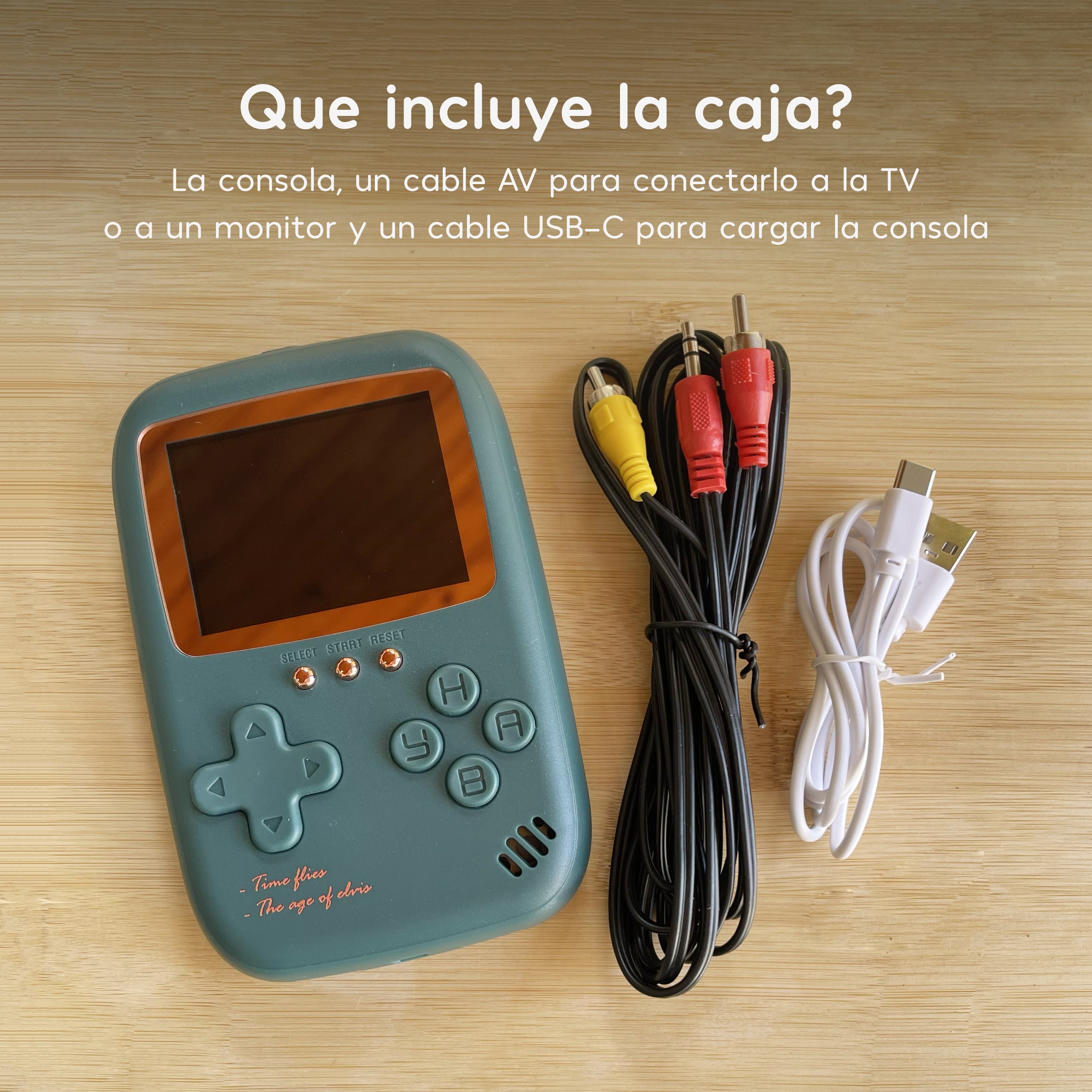 Cargador Portátil Con Videojuegos Retro Verde
