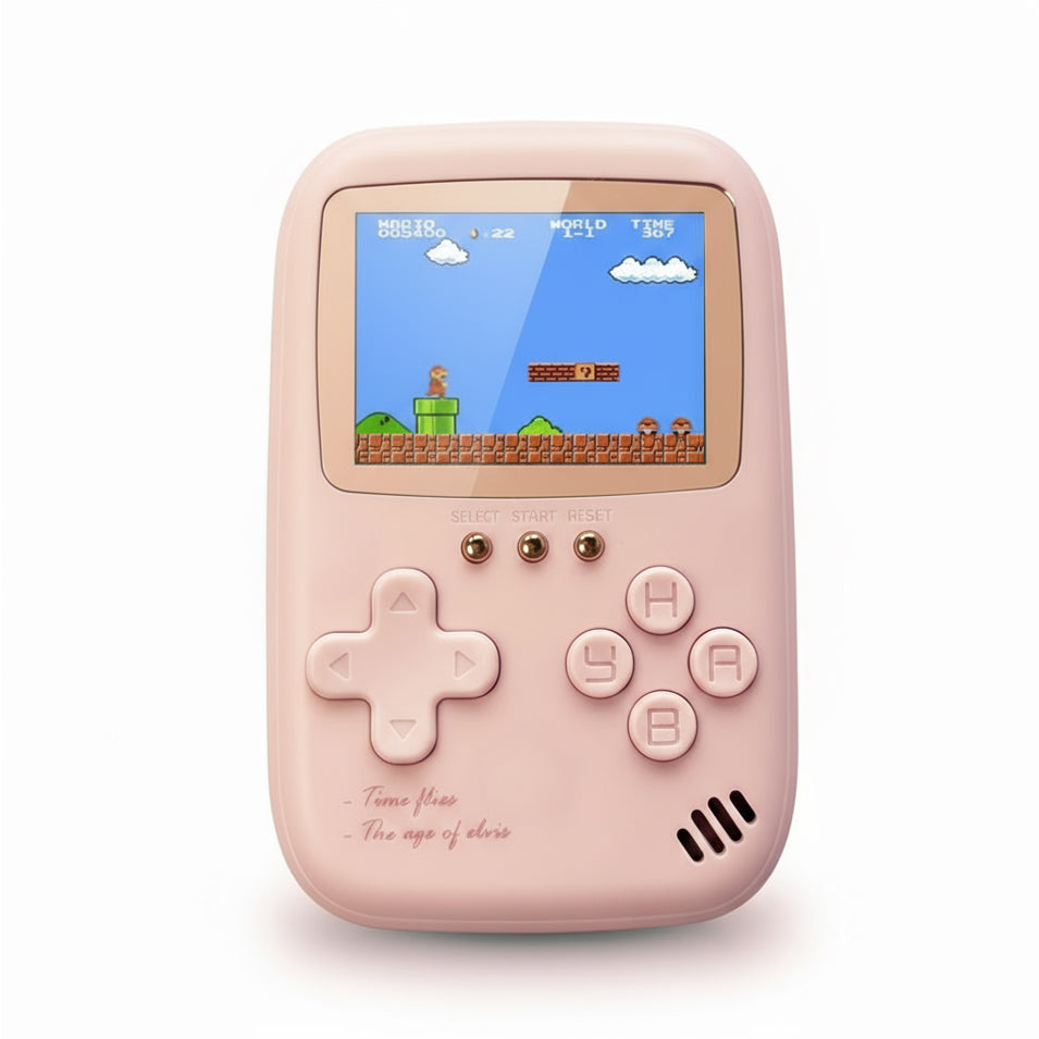 Cargador Portátil Con Videojuegos Retro Rosa