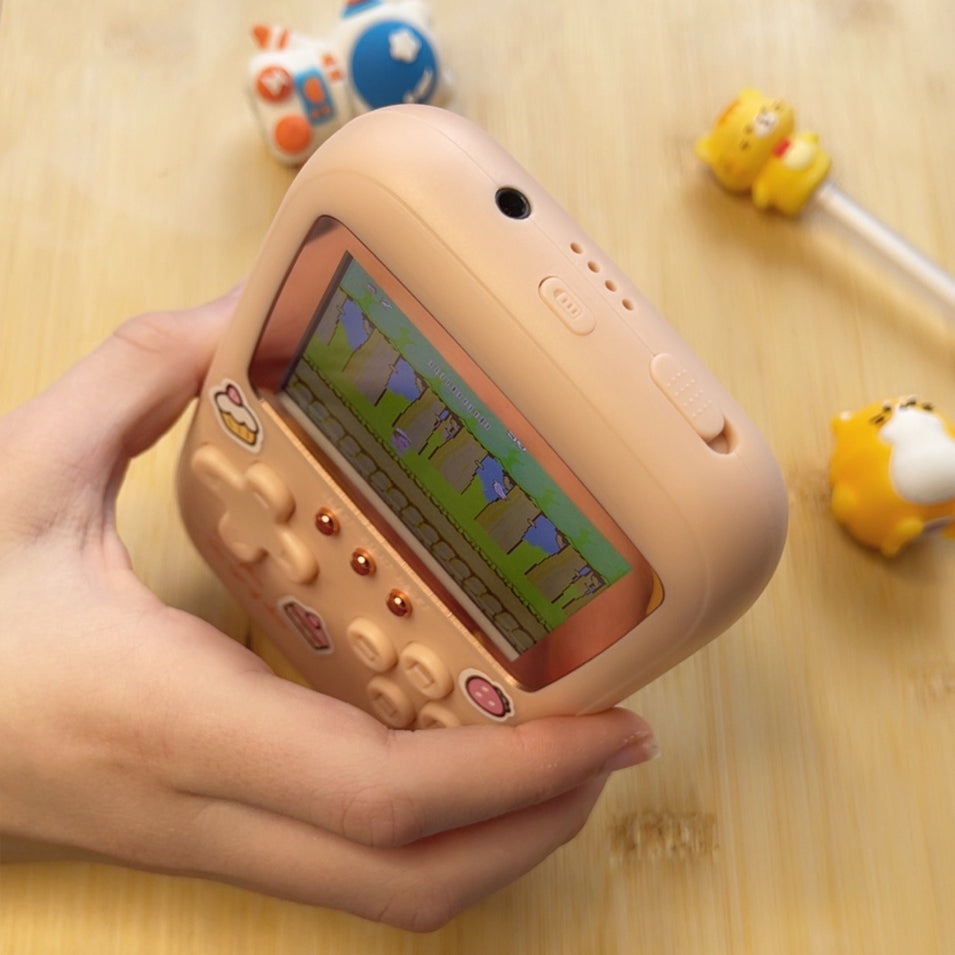 Cargador Portátil Con Videojuegos Retro Rosa